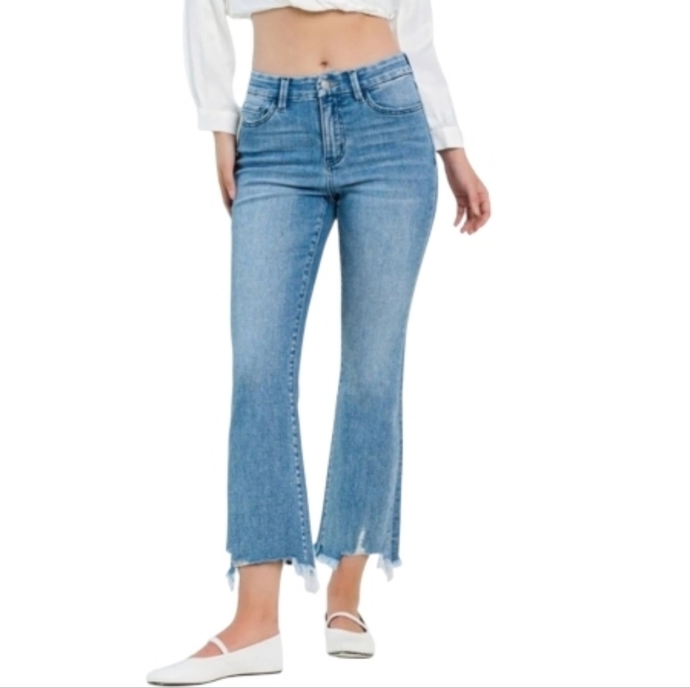 Flying Monkey High-Rise Light Bright High-Rise Crop Kick Flare Jeans